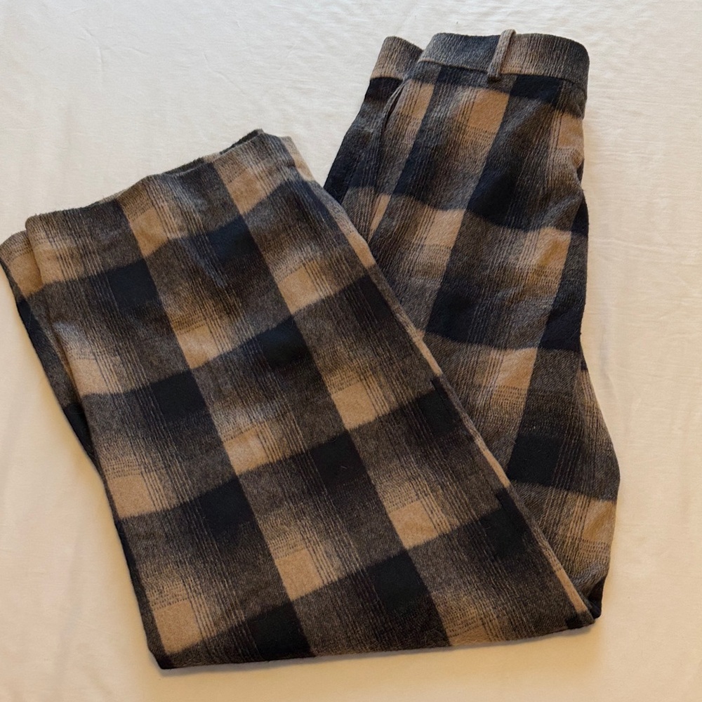 COS Women's Wool Checkered Trousers